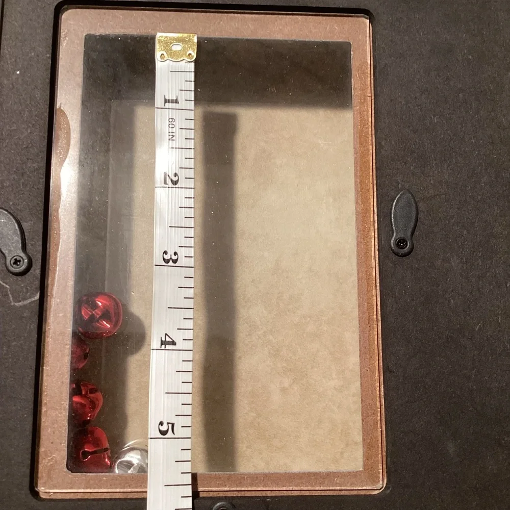 White Holiday Christmas Frame with Jingle Bells